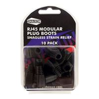 Shaxon Strain Relief Molded Boots 10 Pack - Black