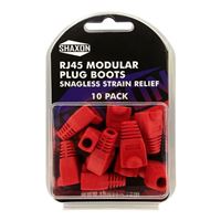 Shaxon Strain Relief Molded Boots 10 Pack - Red