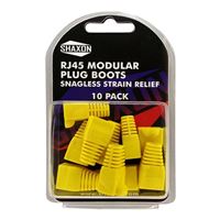 Shaxon Strain Relief Molded Boots 10 Pack - Yellow