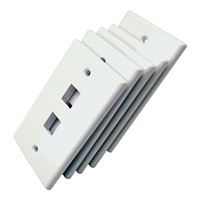 Shaxon 2 Port Keystone Wall Plates White 5 Pack