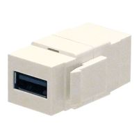 Shaxon BM303WUSB3AA-B USB 3.0 A Female to A Female Keystone Feed Through White