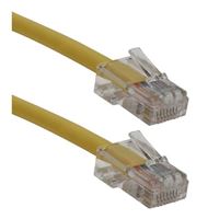 QVS 7 Ft. CAT 5e Crossover Ethernet Cable - Yellow