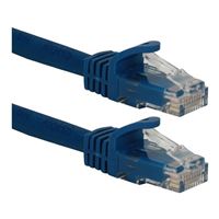 QVS 14 Ft. CAT 6a Snagless Molded Boots Ethernet Cable - Blue