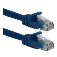 QVS 25 Ft. CAT 6a Snagless Molded Boots Ethernet Cable - Blue