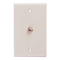 Just Hook It Up Coax Video Wall Plate - Ivory