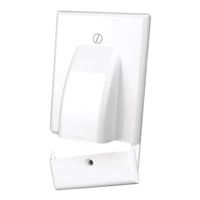 Just Hook It Up Hinged Bulk Cable Wall Plate - White