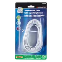Just Hook It Up RJ-11 Male to RJ-11 Male Modular Telephone Line Cord 15 ft. - White