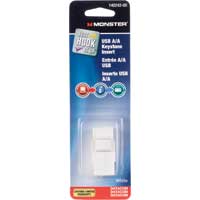 Just Hook It Up USB A/A Keystone Insert 1-pack - White