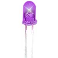 NTE Electronics 8mm Super Bright Purple LEDs 5-Pack