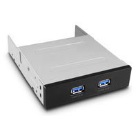 UGT-IH203 2-Port Front Panel USB 3.0 3.5"e; Drive Bay Insert - Black