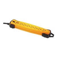 APC 7 Outlet Heavy Duty Surge Protector 800 Joules with 8 Foot Cord - Yellow