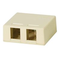 Quest Technology 2 Port Unloaded Surface Box Ivory