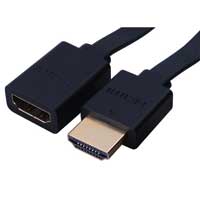Vanco HDMI Male to HDMI Male Super Flex Flat High Speed Cable with Ethernet 1 ft. - Black