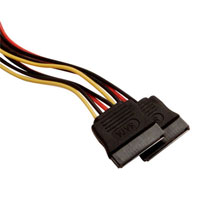 Kingwin Molex 4-Pin Male to Dual 15-Pin SATA Power Cable 8 in.