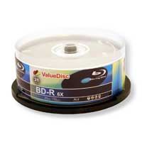 ValueDisc BD-R 6x 25 GB/135 Minute Disc 25-Pack Spindle