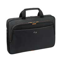 SOLO Urban Slim Laptop Briefcase w/ Tablet Sleeve Fits Screens up to 15.6&quot; - Black