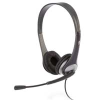 Cyber Acoustics AC-204 On Ear Stereo Headset - Black/Gray