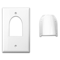 Just Hook It Up Custom 2-Piece Bulk Cable Wall Plate Single Gang - White