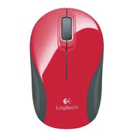 Logitech M187 Wireless Laser Mini Mouse - Red/Black
