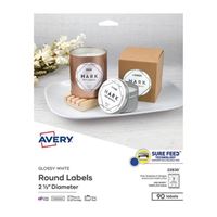 Avery 22830 Printable Round Labels with Sure Feed