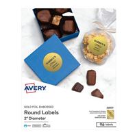 Avery 22831 Printable Embossed Foil Round Labels
