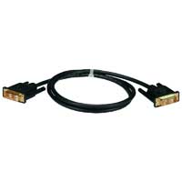 QVS DVI-D Male to DVI-D Male HDTV/Digital Flat Panel Gold Cable 6.5 ft. - Black