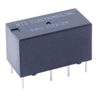 NTE Electronics Relay DPDT 2AMP 12VDC Sensitive Coil Epoxy Sealed PC Mount 5.08mm Terminal Spacing