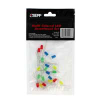  5mm Round Multi-Colored LED Assortment Set - 25 Pack