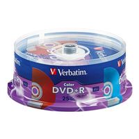Verbatim Life Series DVD-R 16x 4.7 GB/120 Minute Disc 25-Pack Spindle