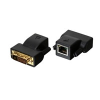 IOGear DVI-D Male to RJ-45 Female Cat 6 Mini Adapter - Black