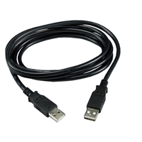 QVS USB 2.0 (Type-A) Male to USB 2.0 (Type-A) Male Cable 3 ft. - Black