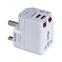 QVS Premium World Power Travel Adapter Kit with Surge Protection and 2 ...