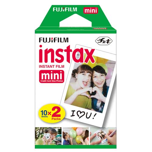 Fujifilm Instax Mini Instant Film Twin Pack (White), 20 photos