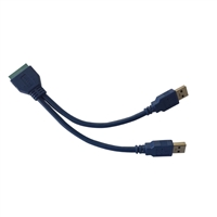 Purex USB 3.0 20-Pin Header Male to USB 3.0 Type-A Male Short Cable
