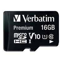 Verbatim 16GB microSDHC Class 10/ UHS-1 Flash Memory Card with Adapter