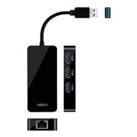 Belkin USB 3.1 (Gen 1 Type-A) 3-Port Hub with Gigabit Ethernet Adapter