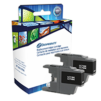 Dataproducts Remanufactured Brother LC75 Black Ink Cartridge Twin Pack