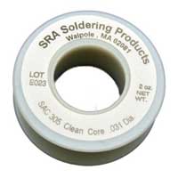 SRA Soldering Products Lead Free No-Clean Flux Core Silver Solder -  2 Ounce Spool