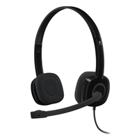 Logitech H151 Wired Stereo Headset - Black