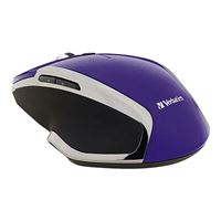 Verbatim Wireless Notebook 6-Button Deluxe Blue LED Mouse - Purple
