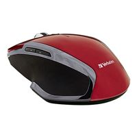Verbatim Wireless Notebook 6-Button Deluxe Blue LED Mouse - Red