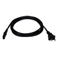 QVS NEMA 1-15P Male to IEC-60320-C7 Female Notebook Power Cord 6 ft. - Black