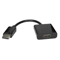 QVS DisplayPort Male to HDMI Female Digital Adapter - Black