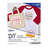 Avery Glow in the Dark Fabric Transfer Paper, 8.5 x 11, Printable Heat  Transfers for Inkjet Printers, 2 Sheets (03242) 