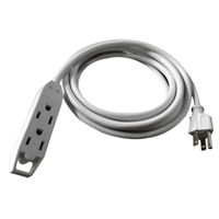 QVS 15 ft. 3-Outlet Power Extension Cord