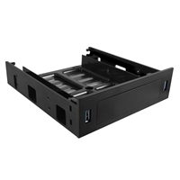 Vantec HDA-502H Front Panel HDD/SSD Bracket USB 3.0 5.25&quot; Drive Bay Insert - Black