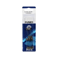 NTE Electronics 3AG Equivalent 6x30mm Fast Acting Miniature Glass Fuse - 5 Pack