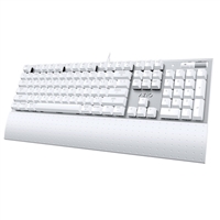 Azio Backlit Mechanical Keyboard w/ Brown Switches (White)