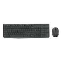 Logitech MK235 Wireless Keyboard & Mouse Combo - Gray