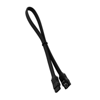 CableMod 7-pin SATA Female Connector to 7-pin SATA Female Connector SATA III Data Cable with Locking Latch 12 in. - Black